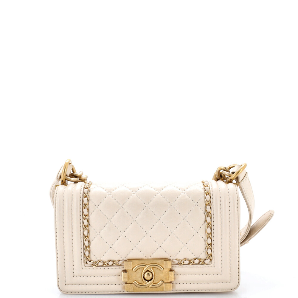 Chanel Small Jacket Boy Flap Bag Quilted Aged Calfskin